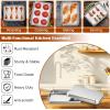 E-far Baking Sheet with Wire Rack (2 Pans + 2 Racks), Stainless Steel Cookie Sheets Pan & Cooling Rack for Baking Cookies Cake, Non Toxic & Heavy Duty, Oven & Dishwasher Safe, 12.4 x 9.7 x 1 Inch(10.5”x8.3”)
