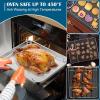 E-far Baking Sheet with Wire Rack (2 Pans + 2 Racks), Stainless Steel Cookie Sheets Pan & Cooling Rack for Baking Cookies Cake, Non Toxic & Heavy Duty, Oven & Dishwasher Safe, 12.4 x 9.7 x 1 Inch(17.7”x13”)