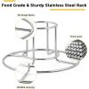 E-far Beer Can Chicken Holder for Grill Smoker Oven, Vertical Stainless Steel Beer Butt Chicken Stand for Whole Chicken Roaster, Food Grade & Non-Toxic Rack for Tender and Juicy Chicken(2 Racks)