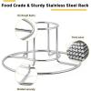 E-far Beer Can Chicken Holder for Grill Smoker Oven, Vertical Stainless Steel Beer Butt Chicken Stand for Whole Chicken Roaster, Food Grade & Non-Toxic Rack for Tender and Juicy Chicken(1 Rack)