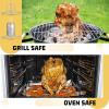 E-far Beer Can Chicken Holder for Grill Smoker Oven, Vertical Stainless Steel Beer Butt Chicken Stand for Whole Chicken Roaster, Food Grade & Non-Toxic Rack for Tender and Juicy Chicken(1 Rack)