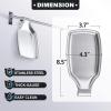 E-far Black Spoon Rest for Stove Top, 2-Piece Stainless Steel Spoon Holder for Kitchen Counter, Spatula Ladle Utensils Rest, Heavy Duty & Large Size, Dishwasher Safe(8.5 x 4.3 Inch)(Silver)
