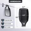 E-far Black Spoon Rest for Stove Top, 2-Piece Stainless Steel Spoon Holder for Kitchen Counter, Spatula Ladle Utensils Rest, Heavy Duty & Large Size, Dishwasher Safe(8.5 x 4.3 Inch)(Black)