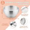 E-far Bowls for Kids Toddlers, 12 Ounce Double-deck 18/10 Stainless Steel Bowls for Baby Children, Healthy & Matte Finish, Insulated & Shatterproof – Set of 4(6)