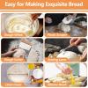 E-far Bread Proofing Basket, 9 Inch Round and 10 Inch Oval Sourdough Bread Baking Supplies, Complete Sourdough Starter Kit for Beginners(9”Round & 9”Round)