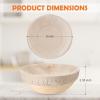 E-far Bread Proofing Basket Set of 2, 9 Inch Round Dough Bowls for Rising, Sourdough Bread Baking Supplies with Liners for Home and Professional Baking(Round)