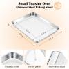 E-far Cookie Sheet for Baking, 18”x13” Stainless Steel Baking Sheet Pan for Oven, Large Non Toxic Metal Baking Tray for Cake Cookies, Healthy & Rust Free, Mirror Finish & Dishwasher Safe, 1 Pack(2)