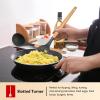 E-far Cooking Utensils Set of 6, Silicone Kitchen Utensils with Wooden Handle, Non-stick Cookware Friendly & Heat Resistant, Includes Spatula/Ladle/Slotted Turner/Serving Spoon/Spaghetti Server(Gray)(Gray)