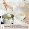 E-far Cooking Utensils Set of 6, Silicone Kitchen Utensils with Wooden Handle, Non-stick Cookware Friendly & Heat Resistant, Includes Spatula/Ladle/Slotted Turner/Serving Spoon/Spaghetti Server(Gray)(Khaki)