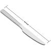 E-far Dinner Knives Set of 6, 8.9 Inch Stainless Steel Serrated Steak Butter Knife for Home Kitchen Restaurant, Modern Design & Square Edge, Mirror Finish & Dishwasher Safe(Hammered Square Edge)