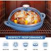 E-far Dutch Oven for Sourdough Bread Baking, 6 Qt Round Enameled Cast Iron Dutch Oven for Homemade Artisan Bread, Dome Lid & Shallow Base, Matte Black Interior & Durable, Oven-Safe to 500℉, Blue(Blue)