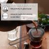 E-far Fine Mesh Strainer Set of 2, 3.3 Inches Stainless Steel Tea Strainer with Long Handle, Small Conical Mesh Strainers Sieve for Cocktail Coffee Food, Rust Proof & Easy to Clean (Silver)(Black-2)