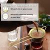 E-far Fine Mesh Strainer Set of 2, 3.3 Inches Stainless Steel Tea Strainer with Long Handle, Small Conical Mesh Strainers Sieve for Cocktail Coffee Food, Rust Proof & Easy to Clean (Silver)(Gold-2)