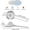 E-far Fine Mesh Strainer Set of 2, 3.3 Inches Stainless Steel Tea Strainer with Long Handle, Small Conical Mesh Strainers Sieve for Cocktail Coffee Food, Rust Proof & Easy to Clean (Silver)(Silver-2)