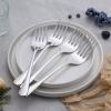 E-far Large Serving Utensils Set of 4, 9.8 Inch Stainless Steel Serving Spoons & Serving Forks, Big Hostess Set for Buffet Party Catering Wedding Kitchen Restaurant, Dishwasher Safe(Serving Forks)