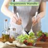 E-far Large Serving Utensils Set of 4, 9.8 Inch Stainless Steel Serving Spoons & Serving Forks, Big Hostess Set for Buffet Party Catering Wedding Kitchen Restaurant, Dishwasher Safe(Serving Spoons)