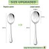 E-far Large Serving Utensils Set of 4, 9.8 Inch Stainless Steel Serving Spoons & Serving Forks, Big Hostess Set for Buffet Party Catering Wedding Kitchen Restaurant, Dishwasher Safe(Slotted Spoons)