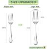 E-far Large Serving Utensils Set of 4, 9.8 Inch Stainless Steel Serving Spoons & Serving Forks, Big Hostess Set for Buffet Party Catering Wedding Kitchen Restaurant, Dishwasher Safe(Serving Forks)