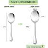 E-far Large Serving Utensils Set of 4, 9.8 Inch Stainless Steel Serving Spoons & Serving Forks, Big Hostess Set for Buffet Party Catering Wedding Kitchen Restaurant, Dishwasher Safe(Serving Spoons)