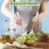 E-far Large Serving Utensils Set of 4, 9.8 Inch Stainless Steel Serving Spoons & Serving Forks, Big Hostess Set for Buffet Party Catering Wedding Kitchen Restaurant, Dishwasher Safe(Serving Forks)