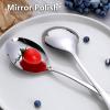 E-far Large Serving Utensils Set of 4, 9.8 Inch Stainless Steel Serving Spoons & Serving Forks, Big Hostess Set for Buffet Party Catering Wedding Kitchen Restaurant, Dishwasher Safe(Serving Spoons)