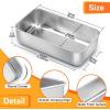 E-far Loaf Pan for Baking Bread, 9 x 5 Inch Stainless Steel Baking Loaf Pan, Metal Bakeware for Bread Meatloaf Cake Brownies, Healthy & Non Toxic, Brushed Finish & Easy Release, Oven & Dishwasher Safe(12)