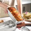 E-far Loaf Pan for Homemade Bread-2 Pack, 12” x 5” Large Stainless Steel Loaf Pans, Long Metal Bread Baking Mold for Banana Cake Meatloaf Sourdough Lasagna, Nontoxic & Dishwasher Safe(1)