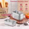 E-far Mini Loaf Pan Set of 4, Small Stainless Steel Bread Baking Pans for Oven, 6.3 x 3.5 Inch Tiny Meatloaf Pans for Homemade Bread Pound Cake Brownies, Non-toxic & Dishwasher Safe(Set of 6)