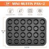 E-far Mini Muffin Pan – 24-Cup Nonstick Carbon Steel Cupcake Tin for Perfect Mini Muffins & Cupcakes, Warp-Free for Even Baking & Easy Release, Oven & Dishwasher Safe(2)