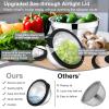 E-far Mixing Bowls Set of 5, Stainless Steel Salad Mixing Bowl with Transparent Lid, Metal Nesting Bowl Attach with 3 Graters for Kitchen Prepping/Serving/Baking/Storage, 4.6/2.6/1.5/1/0.7 QT – Black(Black)