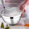E-far Mixing Bowls with Lids Set of 5, Stainless Steel Mixing Bowls Metal Nesting Bowls with Airtight Lids, Non-toxic & Dishwasher Safe, Great for Cooking, Baking, Serving – Size 0.7/1/1.5/3/4.6QT(Black)