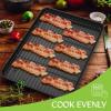 E-far Nonstick Baking Sheet with Rack Set, 16 x 12 x 1 Inch Cookie Sheet Baking Pan with Cooling Rack for Oven, Commercial Grade & Non-Toxic, Easy to Clean(16 x 12 inch)