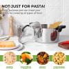 E-far Pasta Pot with Strainer Lid, 6 Quart Tri-Ply Stainless Steel Stock Pot & Push and Lock Handles, Non-toxic Multipurpose Cooking Pot for All Cooktops, Heavy Duty & Dishwasher Safe