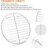 E-far Round Cooking Racks – Size 7½” & 9” & 10½” – Stainless Steel Round Steaming Baking Cooling Rack Set of 3, Multi-Purpose for Canning Air Fryer Pressure Cooker, Dishwasher Safe(7.5″)