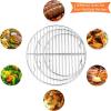 E-far Round Cooking Racks – Size 7½” & 9” & 10½” – Stainless Steel Round Steaming Baking Cooling Rack Set of 3, Multi-Purpose for Canning Air Fryer Pressure Cooker, Dishwasher Safe(10.5″+9″+7.5″)