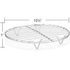 E-far Round Cooking Racks – Size 7½” & 9” & 10½” – Stainless Steel Round Steaming Baking Cooling Rack Set of 3, Multi-Purpose for Canning Air Fryer Pressure Cooker, Dishwasher Safe(10.5″)