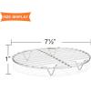 E-far Round Cooking Racks – Size 7½” & 9” & 10½” – Stainless Steel Round Steaming Baking Cooling Rack Set of 3, Multi-Purpose for Canning Air Fryer Pressure Cooker, Dishwasher Safe(7.5″)