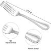 E-far Salad Forks Set of 12, 6.9 Inch Pearled Edge Dessert Forks Stainless Steel Suitable for Party, Home, Kitchen and Restaurant, Non-toxic & Mirror Polished, Dishwasher Safe(6.9inches)