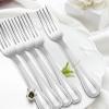 E-far Salad Forks Set of 12, 6.9 Inch Pearled Edge Dessert Forks Stainless Steel Suitable for Party, Home, Kitchen and Restaurant, Non-toxic & Mirror Polished, Dishwasher Safe(7.9inches)