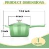 E-far Sauce Pan Set with Lid, 1Qt & 2Qt Enameled Cast Iron Pot Sets for Kitchen Cooking, Small Heavy Duty Dutch Oven Saucepans & Self-basting Lids, Induction-Ready & Easy Clean, White(Pistachio Green)