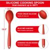E-far Silicone Cooking Utensils Set, 25 Piece Kitchen Utensils with Holder, Non Toxic Kitchen Tools Spatula, Turner, Spoon, Ladle for Nonstick Cookware, Heat Resistant & Dishwasher Safe – Black(Red)