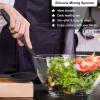 E-far Silicone Cooking Utensils Set, 25 Piece Kitchen Utensils with Holder, Non Toxic Kitchen Tools Spatula, Turner, Spoon, Ladle for Nonstick Cookware, Heat Resistant & Dishwasher Safe – Black(Black)