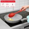 E-far Silicone Cooking Utensils Set, 25 Piece Kitchen Utensils with Holder, Non Toxic Kitchen Tools Spatula, Turner, Spoon, Ladle for Nonstick Cookware, Heat Resistant & Dishwasher Safe – Black(Red)
