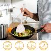 E-far Silicone Cooking Utensils Set, 25 Piece Kitchen Utensils with Holder, Non Toxic Kitchen Tools Spatula, Turner, Spoon, Ladle for Nonstick Cookware, Heat Resistant & Dishwasher Safe – Black(Khaki)