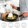 E-far Silicone Cooking Utensils Set, 25 Piece Kitchen Utensils with Holder, Non Toxic Kitchen Tools Spatula, Turner, Spoon, Ladle for Nonstick Cookware, Heat Resistant & Dishwasher Safe – Black(White)