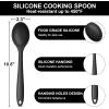 E-far Silicone Cooking Utensils Set, 25 Piece Kitchen Utensils with Holder, Non Toxic Kitchen Tools Spatula, Turner, Spoon, Ladle for Nonstick Cookware, Heat Resistant & Dishwasher Safe – Black(Black)