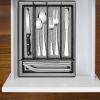 E-far Silverware Drawer Organizer, Mesh Wire Utensil Tray Drawer Organizer for Kitchen, Black Narrow Metal Flatware Cutlery Holder/Divider, 5 Compartment & Small Size – 12.5 x 9.25-Inch(Metal)