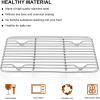 E-far Small Baking Cooling Rack Set of 2, Stainless Steel Metal Roasting Cooking Racks, Size – 9.7″x7.3″, Non Toxic & Rust Free, Fit for Toaster Oven, Dishwasher Safe(8.6″ x 6.2″)