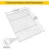E-far Small Baking Cooling Rack Set of 2, Stainless Steel Metal Roasting Cooking Racks, Size – 9.7″x7.3″, Non Toxic & Rust Free, Fit for Toaster Oven, Dishwasher Safe(15.3”x11.25”)