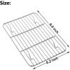 E-far Small Baking Cooling Rack Set of 2, Stainless Steel Metal Roasting Cooking Racks, Size – 9.7″x7.3″, Non Toxic & Rust Free, Fit for Toaster Oven, Dishwasher Safe(8.6″ x 6.2″)